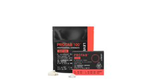Protab 100 package and pills